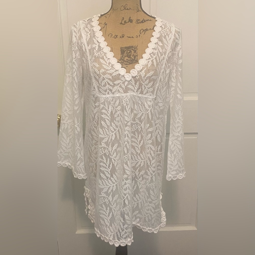 Lilly Pulitzer White Lace Cover-Up Women’s Medium